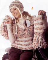 вязание модели: Шарф, шапочка и теплоя кофта